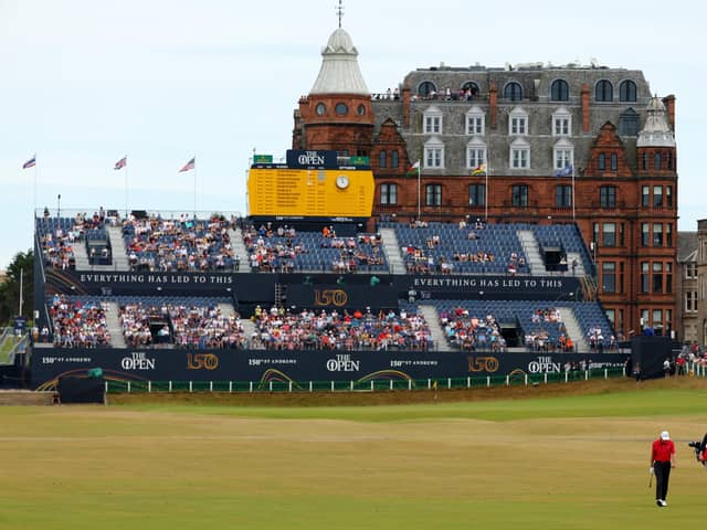 Sir Bob Charles of New Zealand makes their way down the first during the Celebration of Champions Challenge during a practice round prior to The 150th Open at St Andrews Old Course (Photo by Kevin C. Cox/Getty Images)