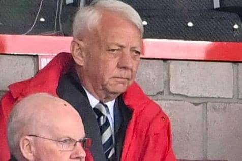 Raith Rovers owner John Sim watching them win the 2022 SPFL Trust Trophy final against Queen of the South in Airdrie in April (Photo by Paul Devlin/SNS Group)