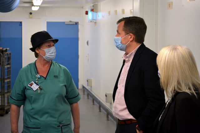 Professor Jason Leitch took time to tour the hospitals and speak with staff.