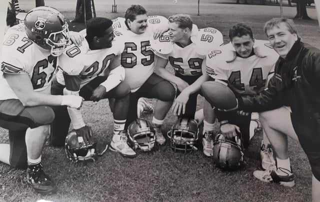 Fife 49ers (from left) Donald Wilson, Des James, Paul Forbes, Charlie Kummerer, Alan Brown and manager Des Urban (Pic: Bill Dickman)
