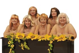 The Calendar Girls, from left to right, Louise Seymour, Audrey Dishington, Carey Normand, Katrina Bradley, Sandie Glass and Jane Campbell.