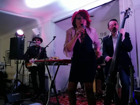 The Countess of Fife on stage at the Woodside Hotel in Aberdour at the Cash Back In  Fife festival last March - one of the last gigs staged anywhere in Scotland before all venues were closed.