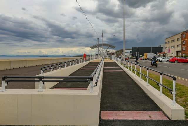 The new viewing accessible viewing platform on Kirkcaldy waterfront