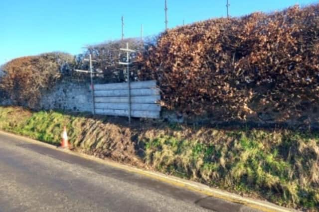 The retaining wall is to demolished and replaced (Pic: Submitted)
