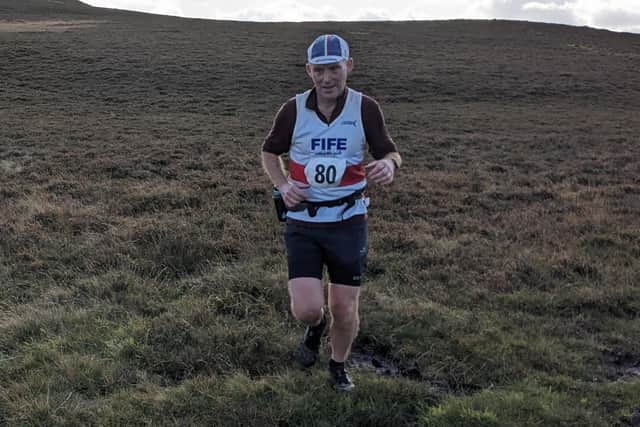Kirkcaldy Wizards coach Neill Mitchell running the 9.3-mile Manor Water hill race near Peebles (Pic: Pete Cain)