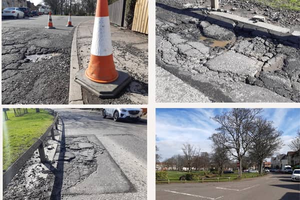 The potholes have resulted in buses being pulled from two busy routes in Kirkcaldy