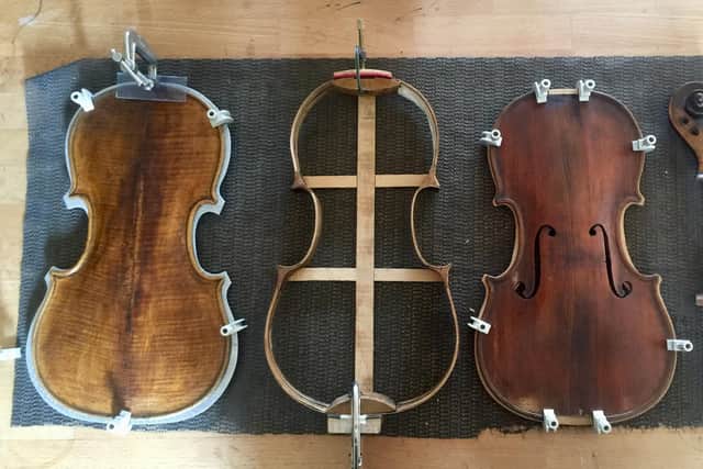 David spent a couple of months restoring the fiddle.