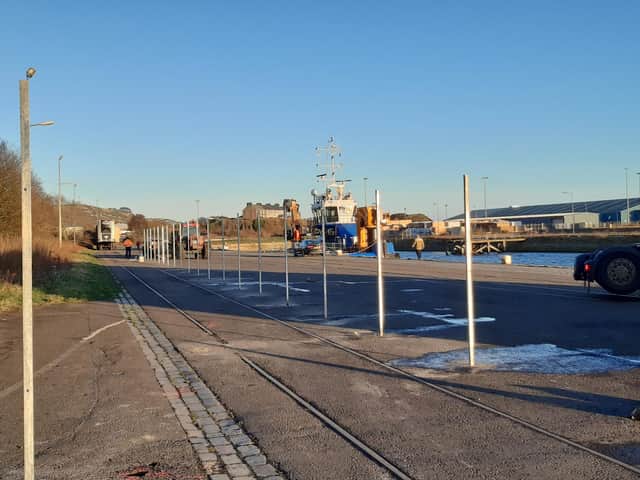The incident happened at Burntisland Harbour.
