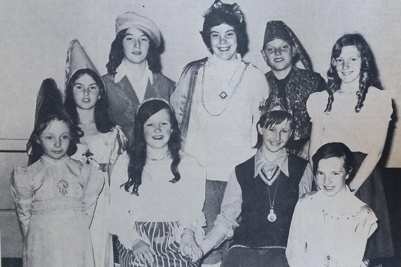 Kirkcaldy YMCA’s junior drama group put on a performance of ‘Rumpelstiltskin’ in the clubrooms. It was produced by Mrs Jean Fleming. May 1973.