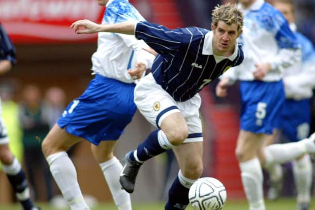 Stevie Crawford in action for Scotland against Iceland in a Euro 2004 qualifier in 2003.