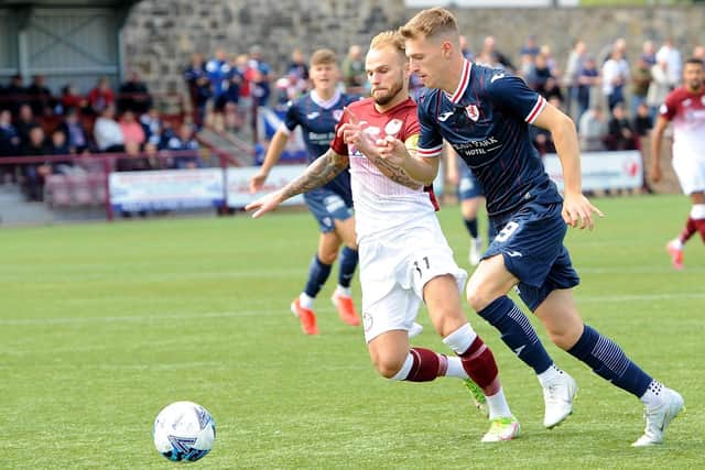 Greig Young on the ball for Raith (Pic Fife Photo Agency)