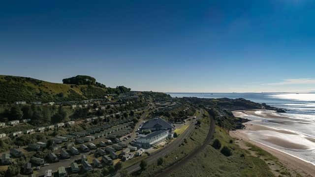An aerial view of Pettycur Bay Holiday Park