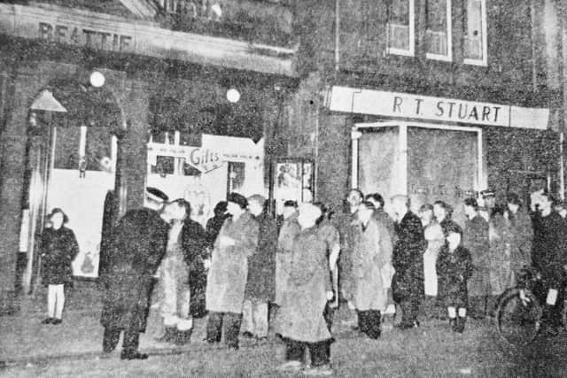 The queue outside the shop