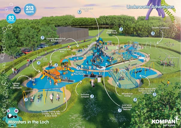 The proposed new playpark for Lochore Meadows.
