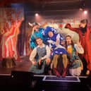 Billy Mack (centre) and the cast of Ya Wee Sleeping Beauty at the Kings Theatre, Kirkcaldy