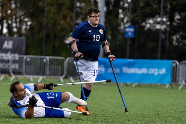 Tommy McKay, from Dundee, in action against Kosovo (Pic: Cath Ruane)