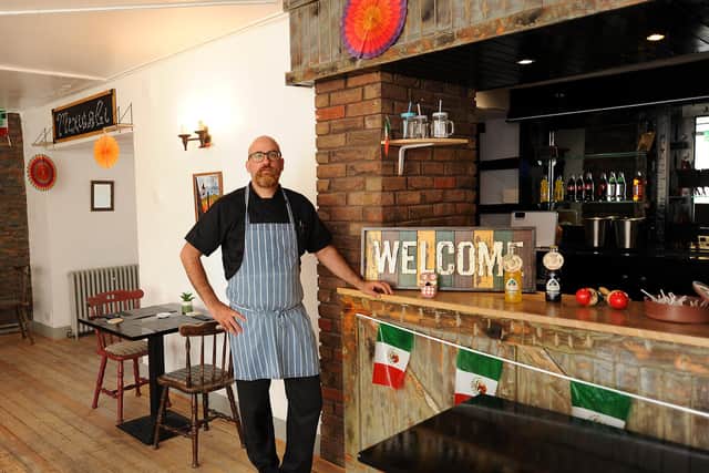 Owner Francesco Arcobelli inside his new Mexican restaurant,  Mexicali Bistro, which recently opened in Kirkcaldy. Pic: Fife Photo Agency