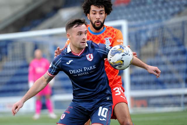 Lewis Vaughan and Remi Savage vying for the ball during Raith Rovers' 3-2 loss at home at Kirkcaldy's Stark's Park on Saturday to Inverness Caledonian Thistle (Pic: Fife Photo Agency)