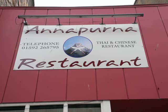 Annapurna Ghurka's restaurant in Kirkcaldy High Street which has been shortlisted for the best Nepalese restaurant award.