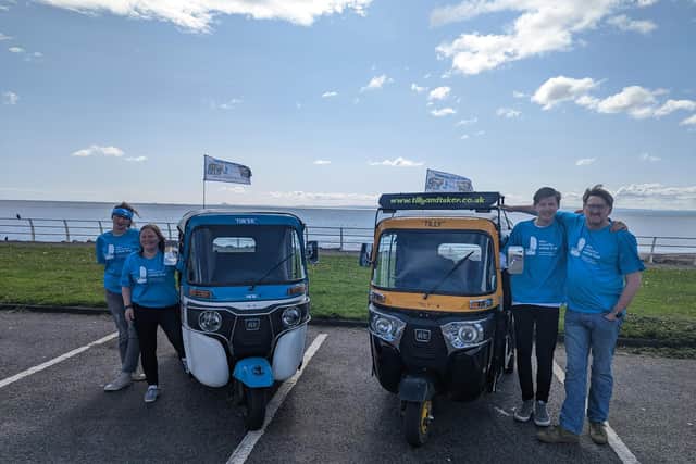 The family will head off on their Tuk Tuk adventure on 8 July, they are raising money for the Ellen MacArthur Cancer Trust