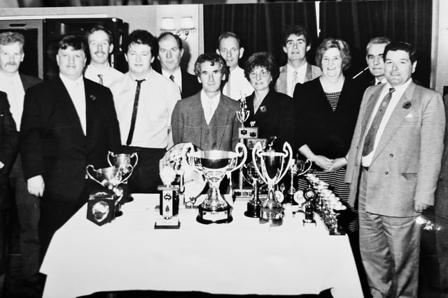 Glenrothes Royal British Legion angling club’s presentation of prizes in 1988, which was held at the Parkway Hotel in Kirkcaldy. Picture from the archives of the Glenrothes Gazette.