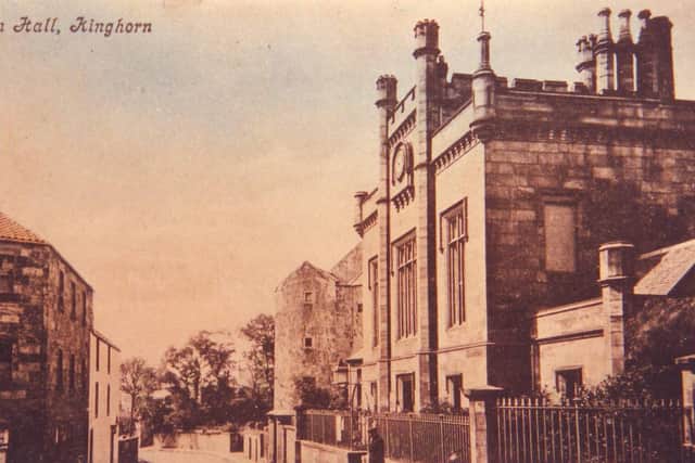 Kinghorn Town Hall was built in 1826, designed by architect Thomas Hamilton as a town house and jail, complete with a council chamber, cells, a prisoners’ exercise yard and a guard house.