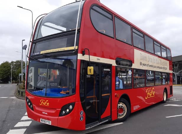 The 60th anniversary livery on Fife buses