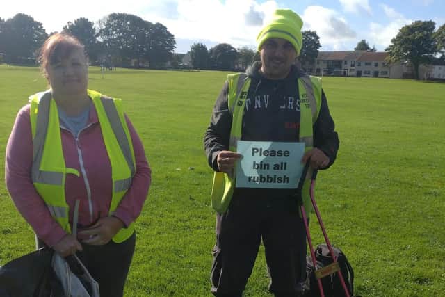 Peter Docherty (right) founded the litter picking group in September 2020