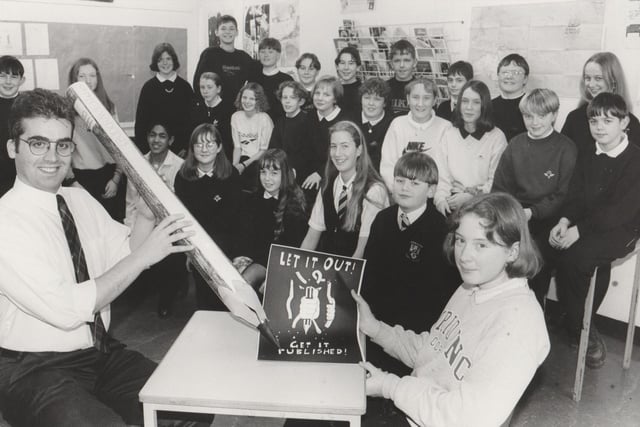 First year English students at Buckhaven High School took part in a writing competition in 1996.