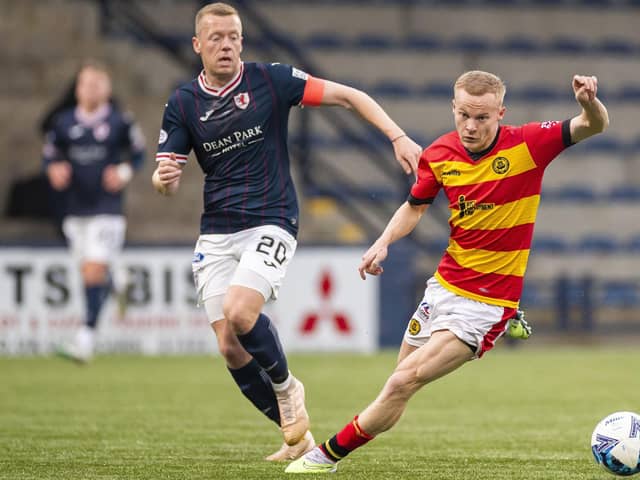 Scott Brown is hoping to get past Partick Thistle (pictured) to play either former club St Johnstone or Ross County in play-off final (Pic by Roddy Scott/SNS Group)