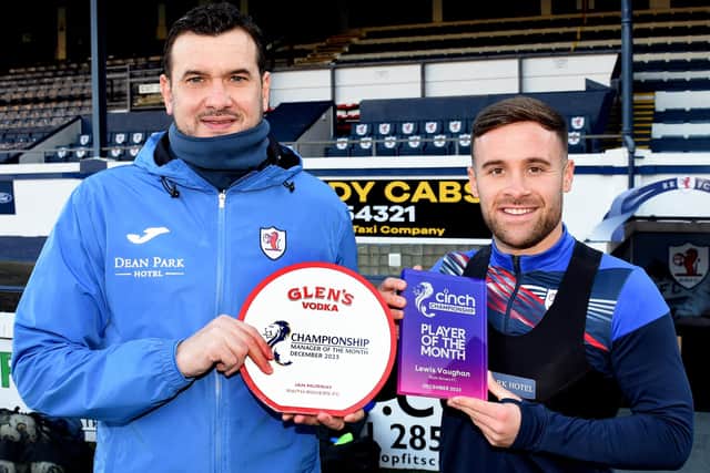 Ian Murray and Lewis Vaughan with their monthly awards (Pic by Tony Fimister)
