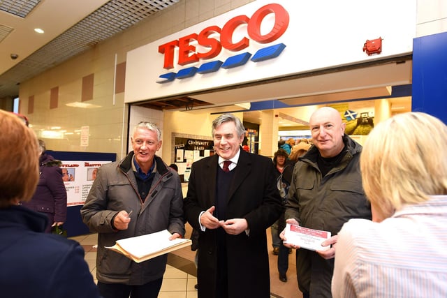 The fight to save Tesco in 2015 had the backing of politicians across parties, and local groups.
Gordon Brown, MP, was out persuading customers to sign a petition to keep the store open – with Cllrs Tom Adam and Cllr Neil Crooks