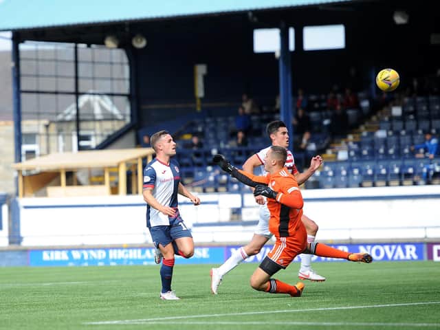 Lewis Vaughan scores in his only league appearance for Raith last season. (Pic: Fife Photo Agency)