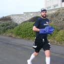 Ralph Johnston (36) has raised £6000 for Kinghorn RNLI after completing his double marathon challenge. Pic: Kinghorn RNLI.