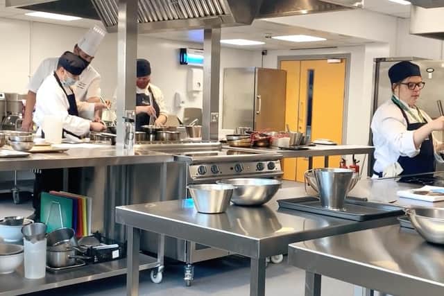 One of the new kitchens at the Kirkcaldy campus.