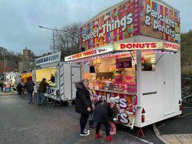 Plenty of hot food and winter warming drinks were available during the Pleasley Christmas lights switch on. With burgers, chips, pancakes and donuts, there were some tasty treats to be had in many of the food vans.