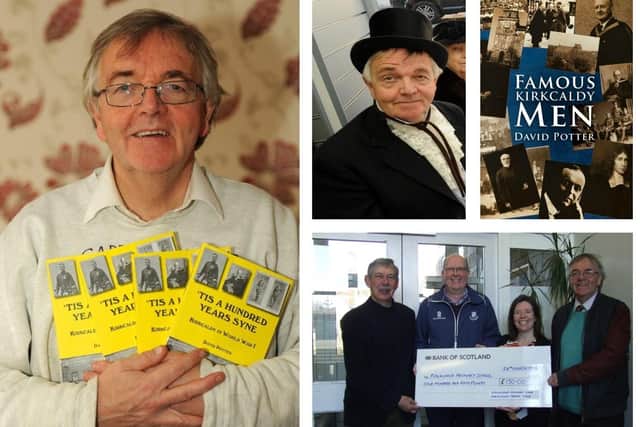 David Potter, author, historian and a stalwart and supporter of many Kirkcaldy organisations (Pics: Fife Free Press/Fife Photo Agency)