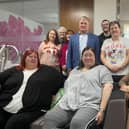 David Torrance MSP with members of the Fibromyalgia and Chronic Pain Support Group and Nourish Staff. From left: Nourish family support manager, Stacey Donaldson, David Torrance MSP, and group founder Diane Wright. (Pic: Submitted)