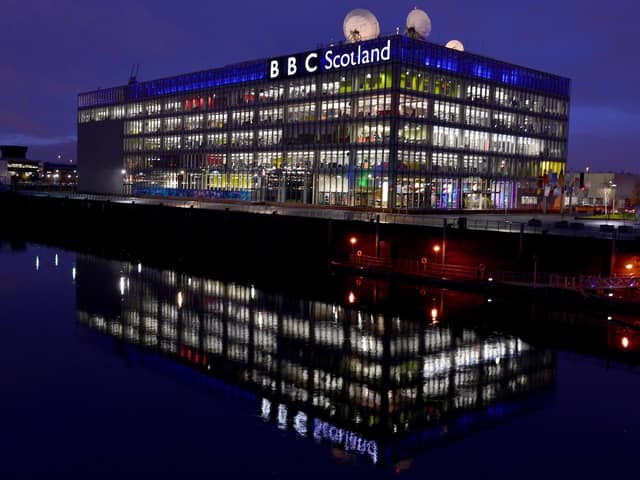 A general view of the BBC Scotland headquarters at Pacific Quay in Glasgow. Picture: Jeff J Mitchell/Getty Images