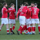 Tayport celebrate after Daniel Dorovic's goal. All pics by Ryan Masheder