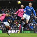 Lang and his backline held out for 40 minutes at Ibrox before eventually conceding to Rangers from a corner kick (Photo by Rob Casey/SNS Group)