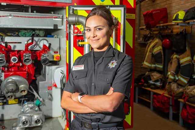 Kayleigh Marsh pictured at Glenrothes Fire Station. (Photo by Mark Scates / SNS Group)