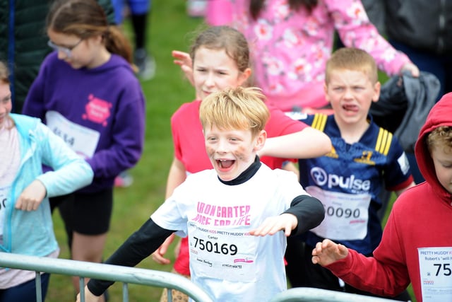 The younger entrants get ready for their muddy 5k at Beveridge Park