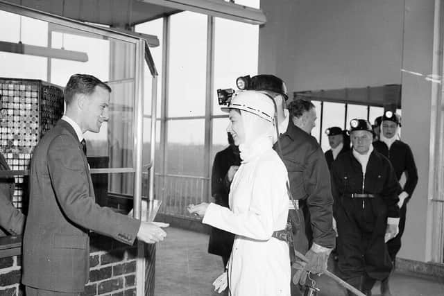 The Queen visits Rothes Colliery in Thornton in 1958.