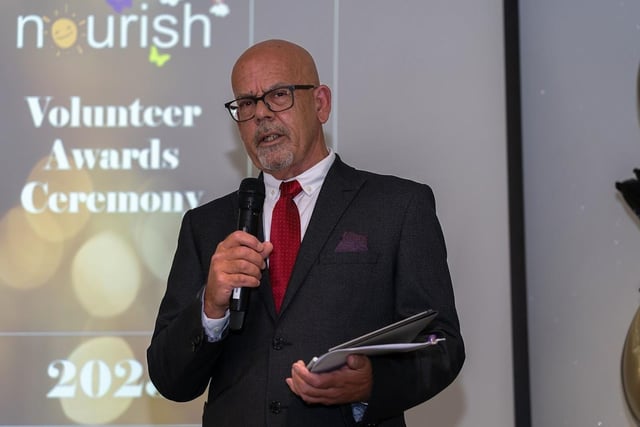 Dougie Ovenstone, chairperson of Nourish, hosted the charity's volunteer awards at the Dean Park Hotel.