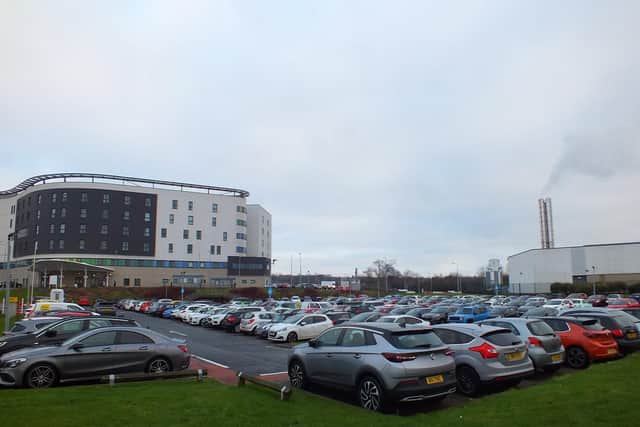 Victoria Hospital, Kirkcaldy where non-urgent ops have been cancelled
