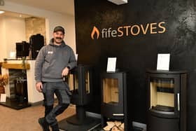 Chad Reekie in his new showroom at Fife Stoves (Pic: Fife Photo Agency)