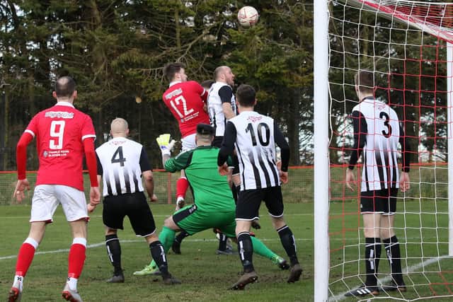 The Tayport attack heap pressure on the visiting defence. Pic by Ryan Masheder