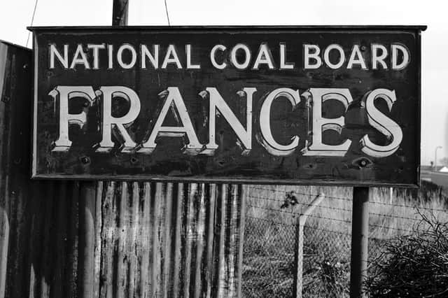 Sign outside the Frances Colliery in February 1969.