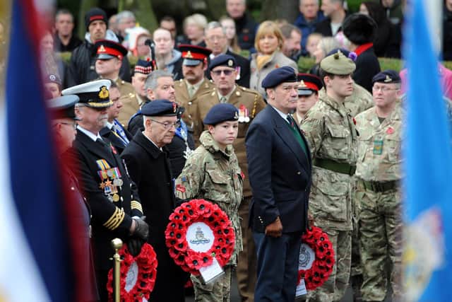In Kirkcaldy, the parade will muster at the Town House at 10.30am and begin marching to the war memorial. The last service took place in 2019. Pic: Fife Photo Agency